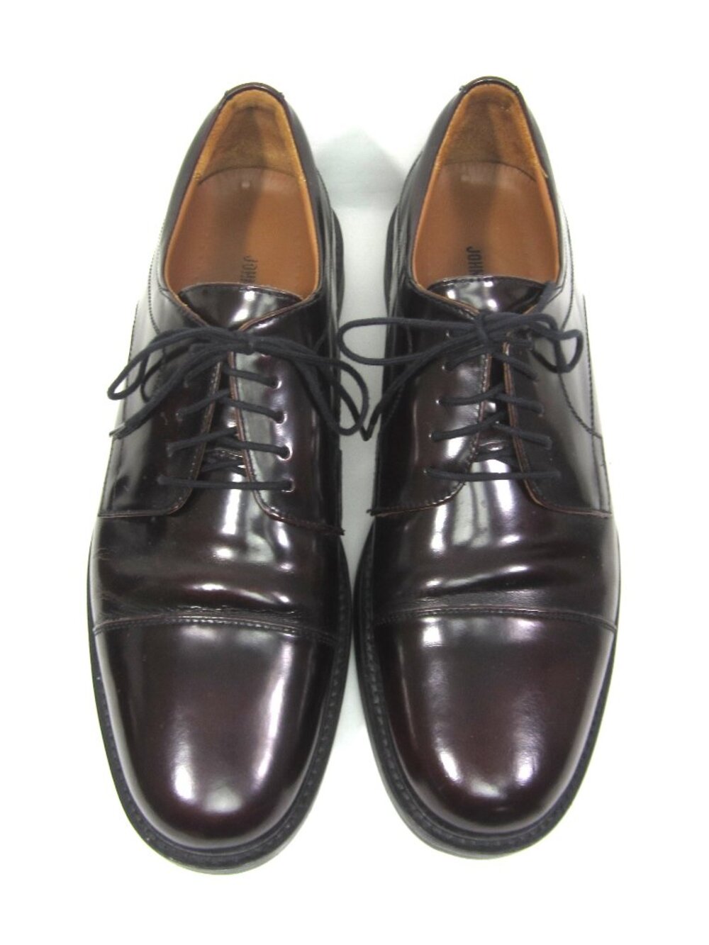 Johnston & Murphy Men's Size 12M Minzer Dark Burgundy Oxford Dress Shoe Cap Toe